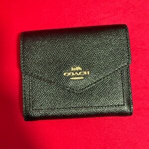 Coach Black Textured Leather Wallet